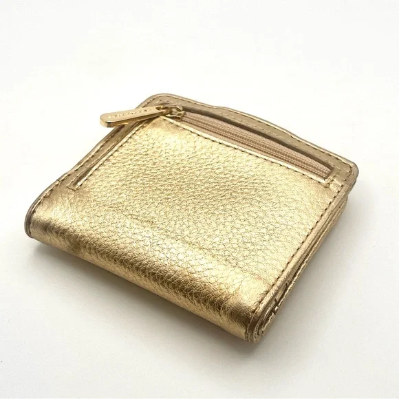 Michael Kors Metallic Gold Leather Wallet - Picture 3 of 10